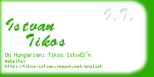 istvan tikos business card